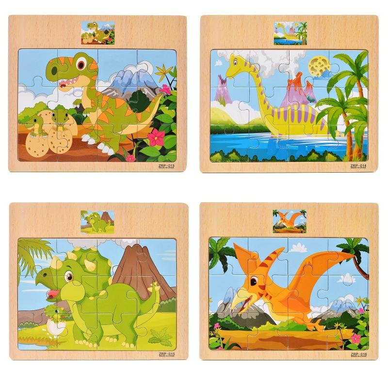 Wooden Puzzle Kids Cartoon Animals Vehicle Jigsaw Baby Montessori Educational