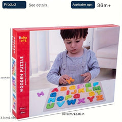 Preschool Puzzle Set: Learn Alphabets Numbers Shapes Colors Cognition