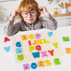 Preschool Puzzle Set: Learn Alphabets Numbers Shapes Colors Cognition