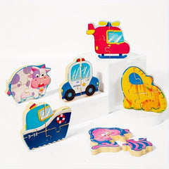 3D Cartoon Puzzle Toy for Kids, Educational Brain Teaser Game
