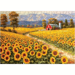 Sunflower Small Town Wooden Puzzle Educational DIY Crafts