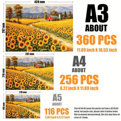 Sunflower Small Town Wooden Puzzle Educational DIY Crafts