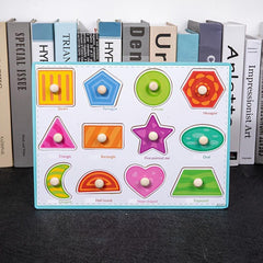 Wooden Shape Matching Puzzle Hand Scratch Board