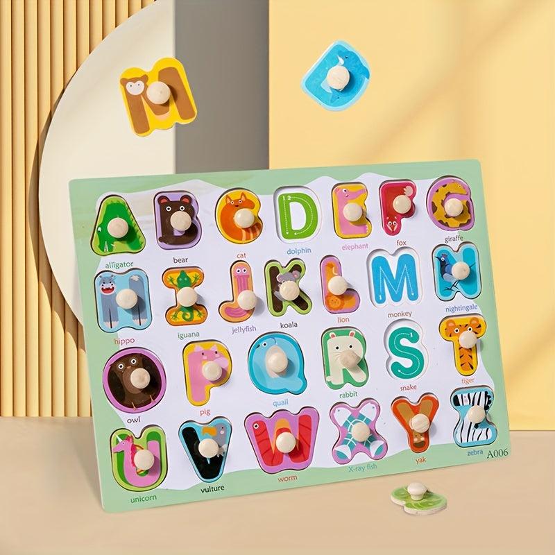 Wooden Shape Matching Puzzle Hand Scratch Board