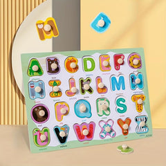 Wooden Shape Matching Puzzle Hand Scratch Board
