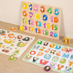Wooden Shape Matching Puzzle Hand Scratch Board