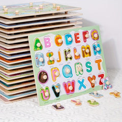 Wooden Shape Matching Puzzle Hand Scratch Board