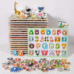 Wooden Shape Matching Puzzle Hand Scratch Board