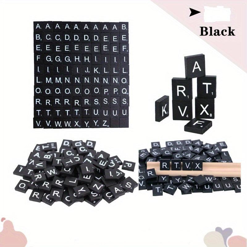 100pcs Wood Letter Tiles Scrabble Letters For Crafts DIY Gifts