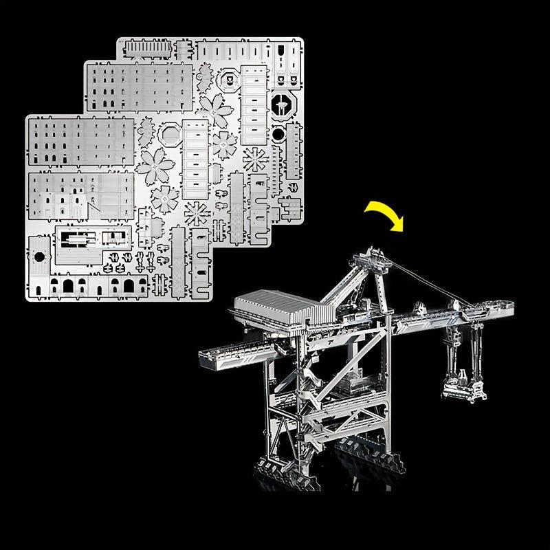 3D Metal Puzzle Model DIY Assembly Car Dock Crane Birthday Gift
