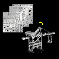 3D Metal Puzzle Model DIY Assembly Car Dock Crane Birthday Gift