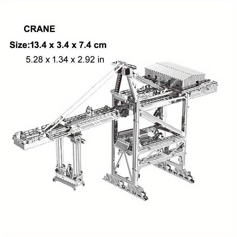 3D Metal Puzzle Model DIY Assembly Car Dock Crane Birthday Gift