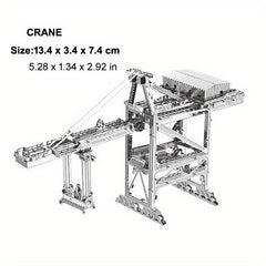 3D Metal Puzzle Model DIY Assembly Car Dock Crane Birthday Gift