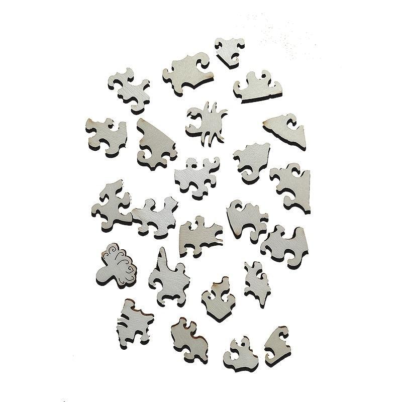 Pumpkin Wood Jigsaw Puzzle - Halloween DIY Educational Toy