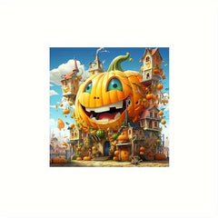 Pumpkin Wood Jigsaw Puzzle - Halloween DIY Educational Toy