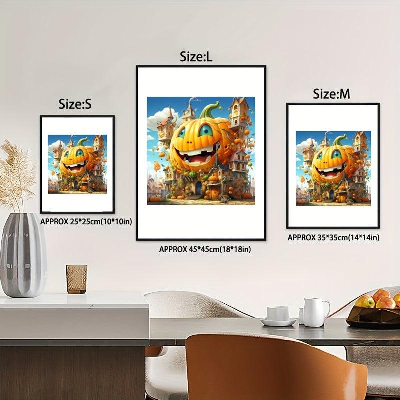 Pumpkin Wood Jigsaw Puzzle - Halloween DIY Educational Toy