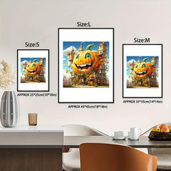 Pumpkin Wood Jigsaw Puzzle - Halloween DIY Educational Toy