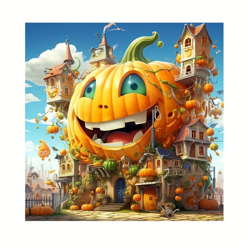 Pumpkin Wood Jigsaw Puzzle - Halloween DIY Educational Toy