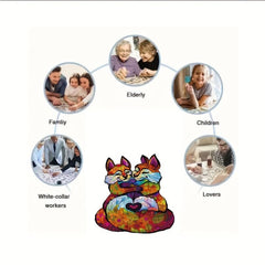 Fox Wooden Puzzle Educational Toy For Adults Unique Irregular Animal Shape