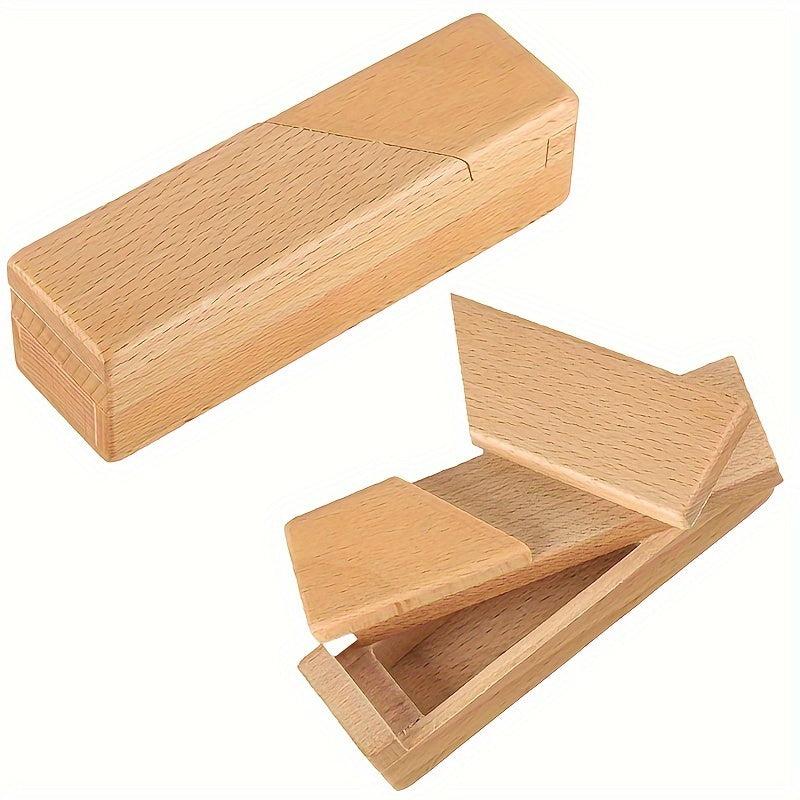 Wooden Brain Teasers Secret Opening Puzzle Box 3D Brain Teasers Puzzle