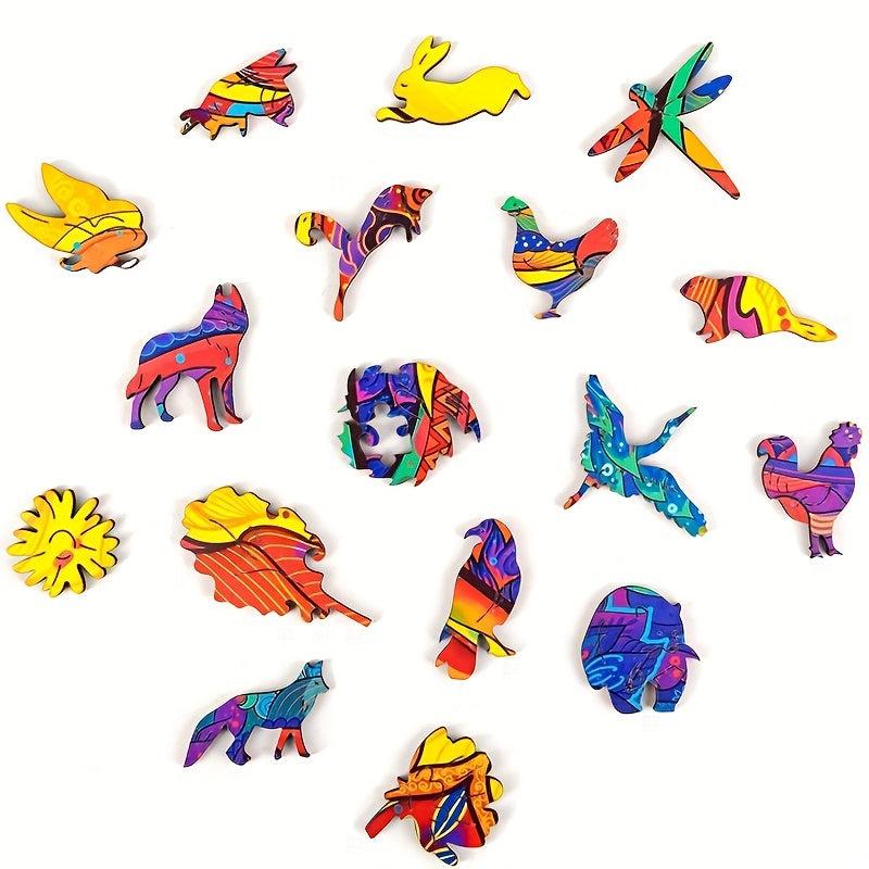Christmas Animal Puzzle For Adults High Difficult Round Jigsaw Toy