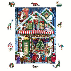 Christmas Animal Puzzle For Adults High Difficult Round Jigsaw Toy