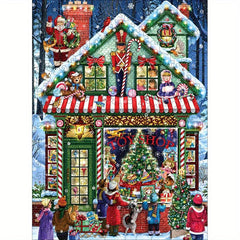 Christmas Animal Puzzle For Adults High Difficult Round Jigsaw Toy