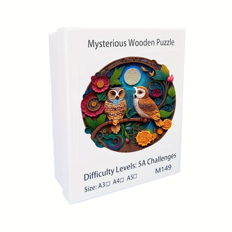Owl Couple Wooden Puzzle Animal Jigsaw Educational Toy