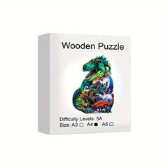 Wooden Decompression Puzzle Dragon Alien Animal Irregular Toy