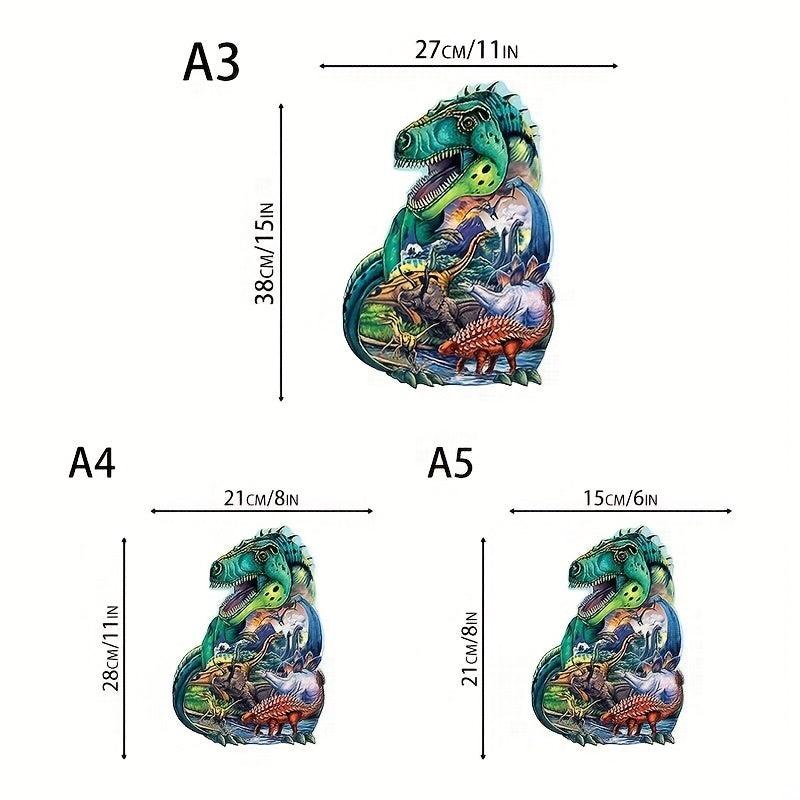 Wooden Decompression Puzzle Dragon Alien Animal Irregular Toy