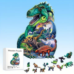 Wooden Decompression Puzzle Dragon Alien Animal Irregular Toy