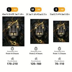 Wooden Lightning Lion Irregular Puzzle Toy Gift Wrap