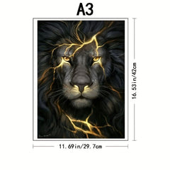 Wooden Lightning Lion Irregular Puzzle Toy Gift Wrap