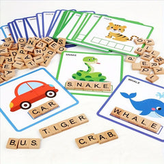 Wooden Puzzle Children's Alphabet Spelling Game Educational Toy