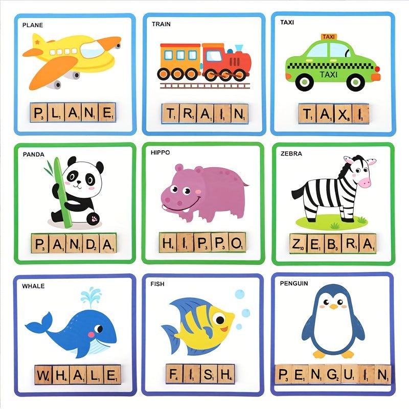 Wooden Puzzle Children's Alphabet Spelling Game Educational Toy