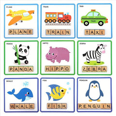 Wooden Puzzle Children's Alphabet Spelling Game Educational Toy