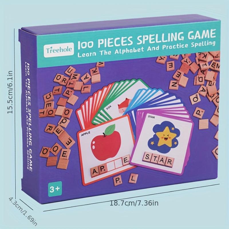 Wooden Puzzle Children's Alphabet Spelling Game Educational Toy