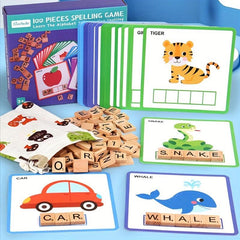Wooden Puzzle Children's Alphabet Spelling Game Educational Toy