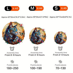 Cat Wooden Jigsaw Puzzle Animal Shape Wood Puzzle Gift