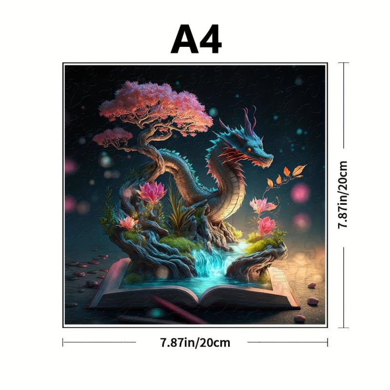 Book of Dinosaurs Wooden Puzzle Alien Creative Birthday Party Games