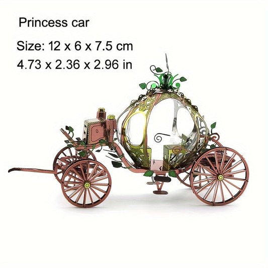 3D Fantasy Princess Carriage Metal Puzzle Toy