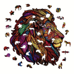 Rainbow Lion Wooden Puzzle with Box