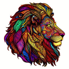Rainbow Lion Wooden Puzzle with Box