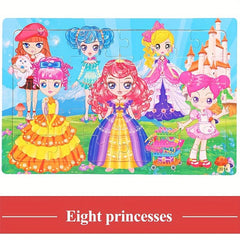 Kids 30-Piece Jigsaw Puzzle Wooden Educational Toy