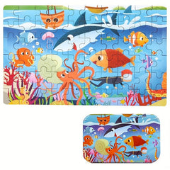 Cartoon Animal Puzzles Montessori Learning Toy