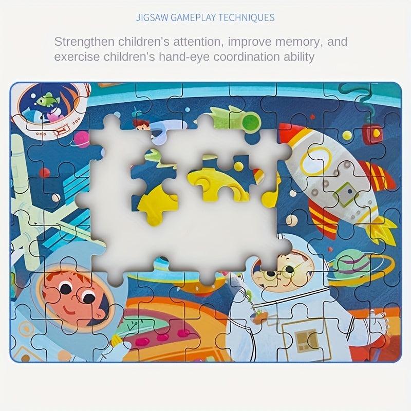 Cartoon Animal Puzzles Montessori Learning Toy