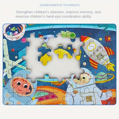 Cartoon Animal Puzzles Montessori Learning Toy