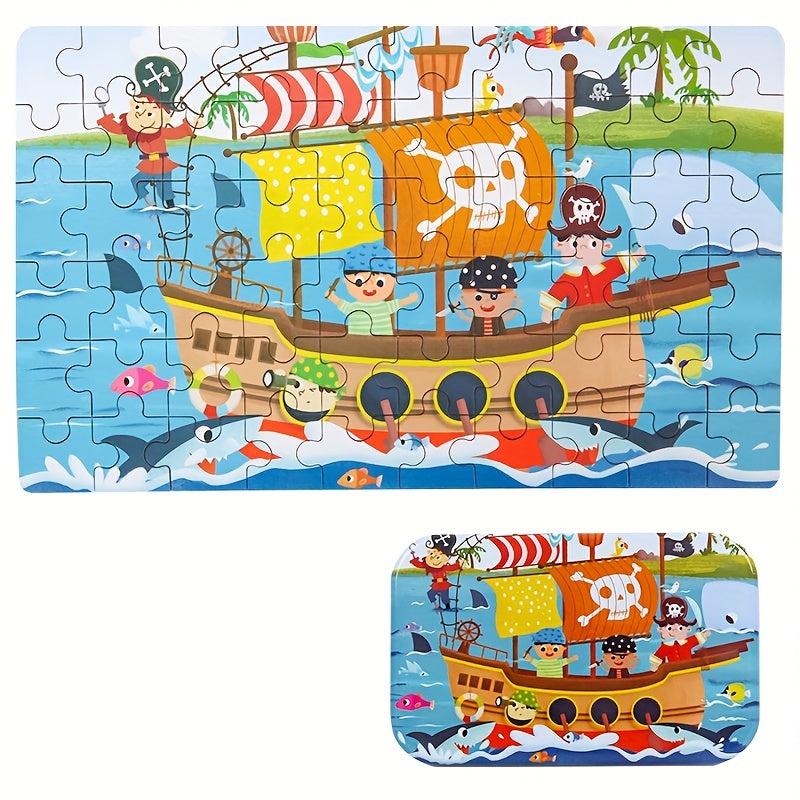 Cartoon Animal Puzzles Montessori Learning Toy