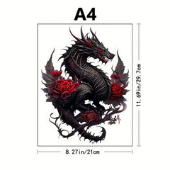 Dragon Wooden Animal Shaped Puzzle for Children and Adults