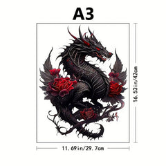 Dragon Wooden Animal Shaped Puzzle for Children and Adults